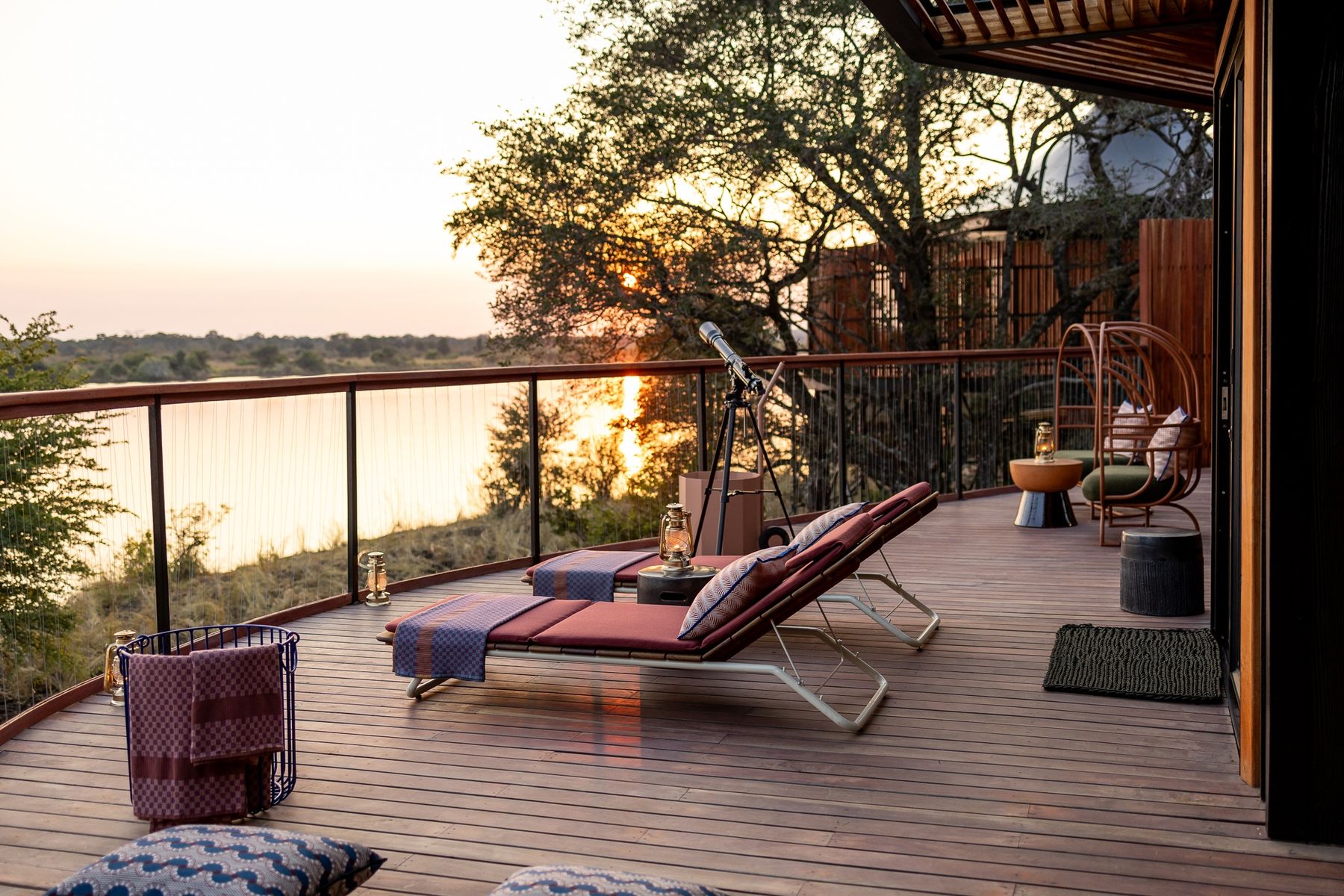 Terrace at sunset